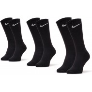 Nike Value Cotton Κάλτσες για Τέννις Μαύρες 3 Ζεύγη SX4508-001