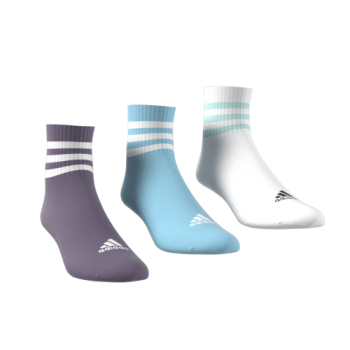 Adidas Παιδικές Κάλτσες Λευκό Σιέλ Μωβ 3S C SPW MID 3P IJ8263