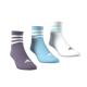 Adidas Παιδικές Κάλτσες Λευκό Σιέλ Μωβ 3S C SPW MID 3P IJ8263 ΓΥΝΑΙΚΑ
