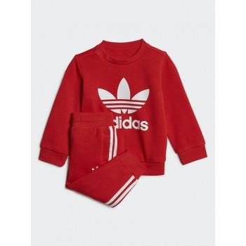 Adidas Σετ Φόρμας βρεφικοΚόκκινο Crew Sweatshirt HK7497