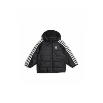 Adidas Παιδικό Αθλητικό Μπουφάν με Κουκούλα Μαύρο Adicolor HK7451